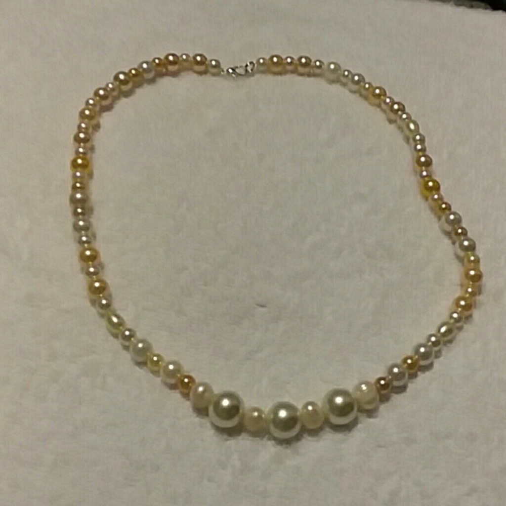 Glass pearl jewelry set